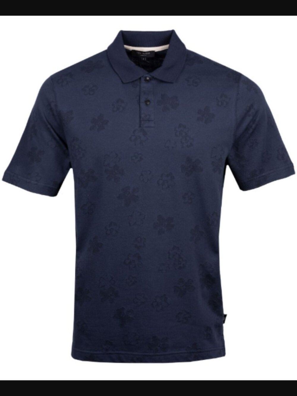NWT Ted Baker Tyssen Short Sleeve Flower Jacquard Floral Polo Shirt $130.00